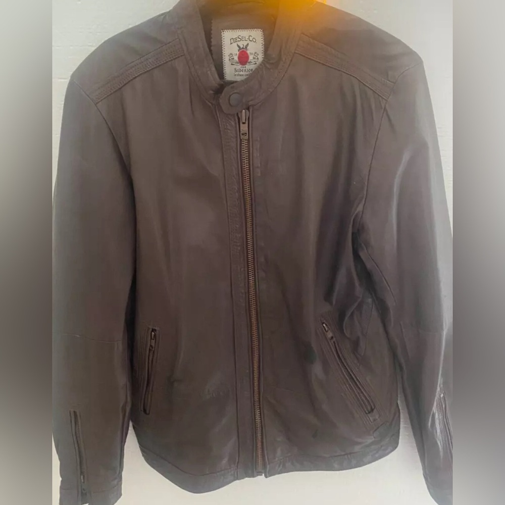 Diesel Leather Motorcycle Brown Jacket Size M. Soft Leather. Great Condition!